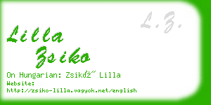 lilla zsiko business card